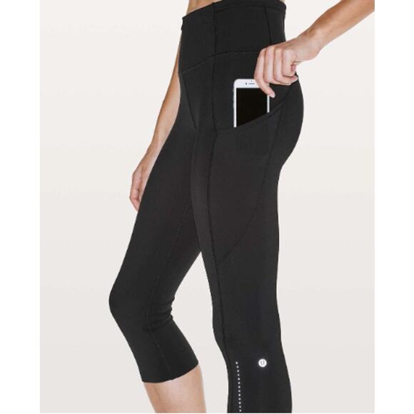 Lululemon leggings crops-many pockets & Great Condition - Picture 1 of 8